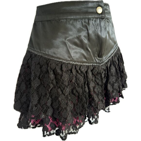 Rare VTG Lip Service Killer Mini Skirt Pink and Lace Fairycore Women’s Size S - Picture 3 of 8